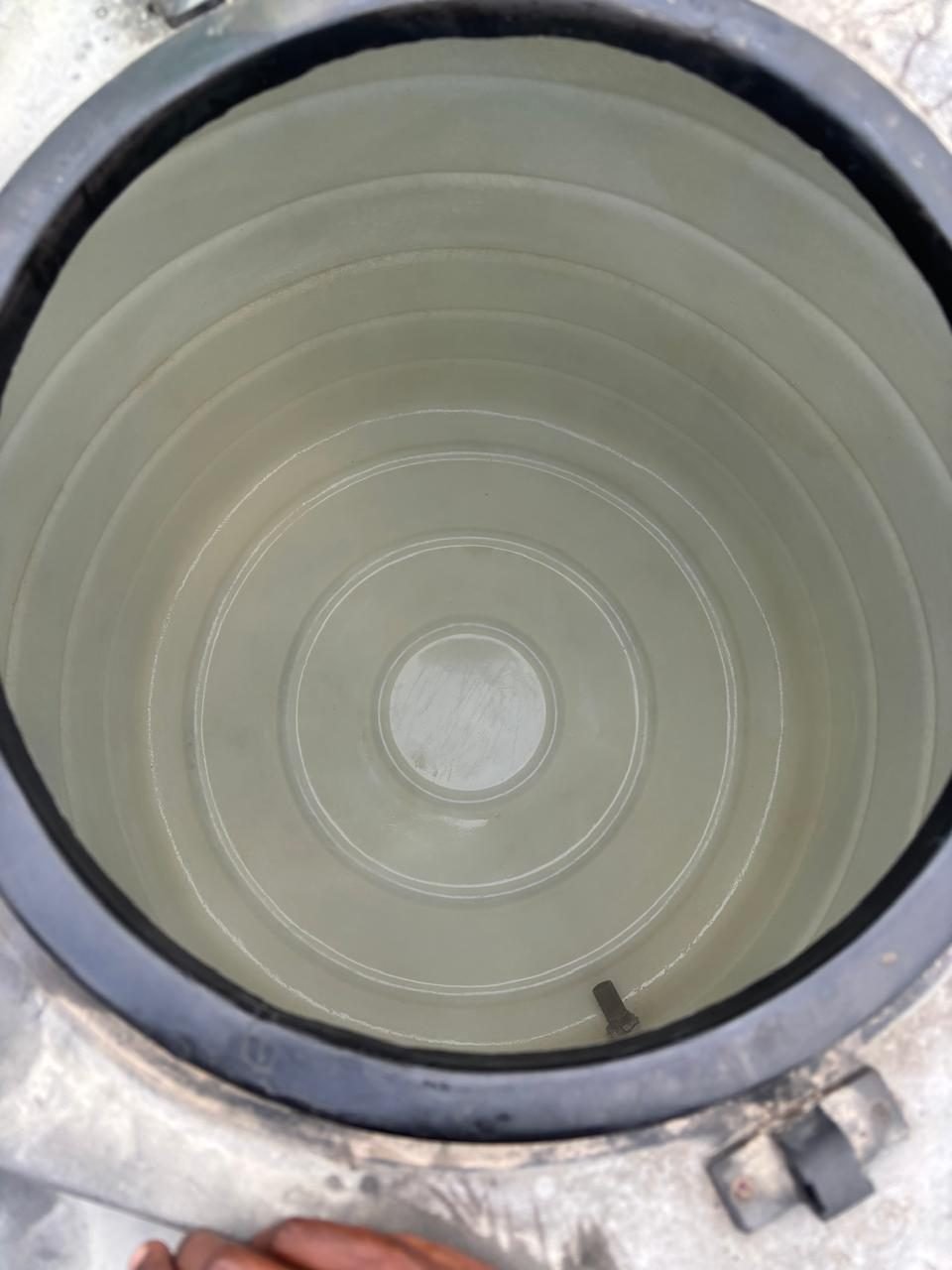 Freshly cleaned overhead water tank interior